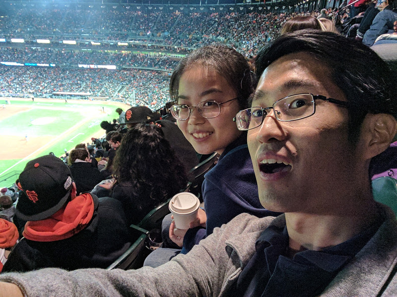 Us at a Giants game