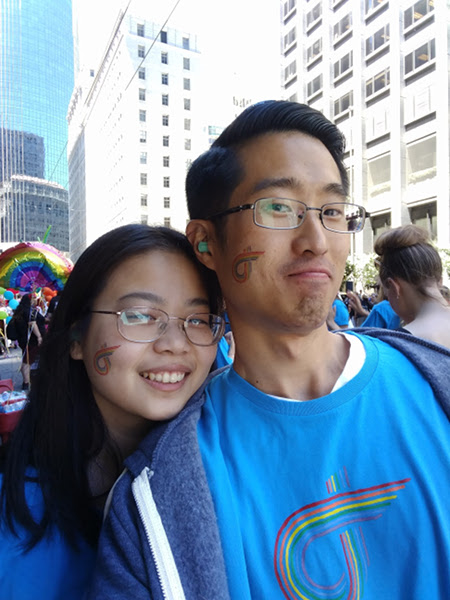 The two of us in the 2017 Pride Parade